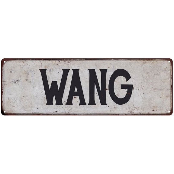 WANG Vintage Look Rustic Chic Metal Sign 8x24 108240036076