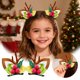 thumbnail image 2 of Bonitos pasadores de renos navideños para niñas: material de tela suave, hebillas resistentes, diseño de cuernos y bayas para fiestas navideñas, sesiones fotográficas y regalos, 2 of 5