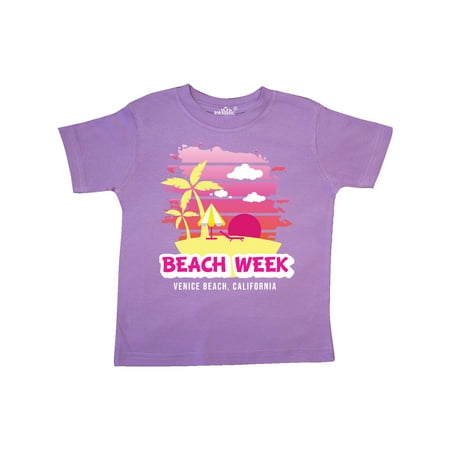

Inktastic Beach Week Venice Beach California with Palm Trees Gift Toddler Toddler Girl T-Shirt