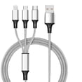 thumbnail image 3 of Cable de datos de uno a tres teléfonos móviles para Apple Android tipo-c cable de carga trenzado tres en uno, 3 of 5
