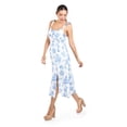 thumbnail image 2 of Vestido midi floral Roman Fashion /Juvenil, 4015 (Blanco /flor azul) blanco G, 2 of 5