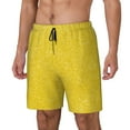 thumbnail image 2 of Haiem Yellow Glitter Mens Swim Trunks with Compression Liner 2 in 1 Swimming Shorts Stretch Swimwear Quick Dry,Board Shorts-XX-Large, 2 of 9