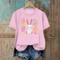thumbnail image 4 of CHUMUD Happy Easter Shirts for Women Short Sleeve Funny Bunny Graphic Shirt Easter Tee Tops Summer Casual Tees, 4 of 6