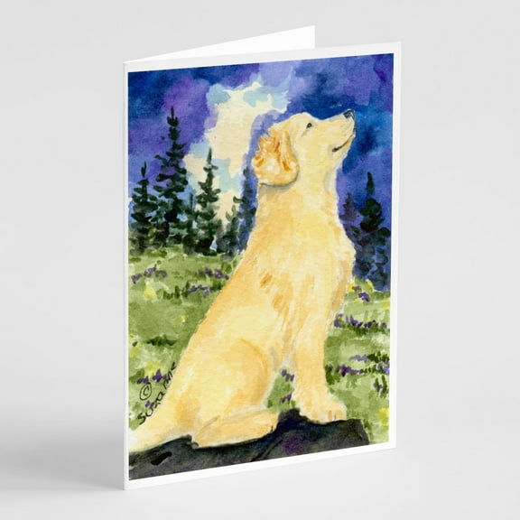 Golden Retriever Greeting Cards and Envelopes Pack of 8