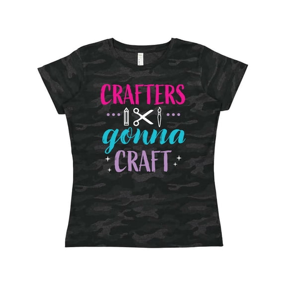Inktastic Crafters Gonna Craft in Pink Teal and Purple Women's T-Shirt