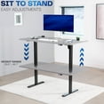 thumbnail image 6 of VIVO Electric 60” x 30” Stand Up Desk, Dark Gray Table Top, Black Frame, 6 of 8