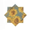 elinnee 40 Pack, Sunflower Paper Napkins for Decoupage, 3Ply Floral Cocktail Napkins for Dinner Beverage Party Bathroom Disposable Luncheon Sunflower Napkins Paper Everyday Decorative, 13"x13", Sunflo