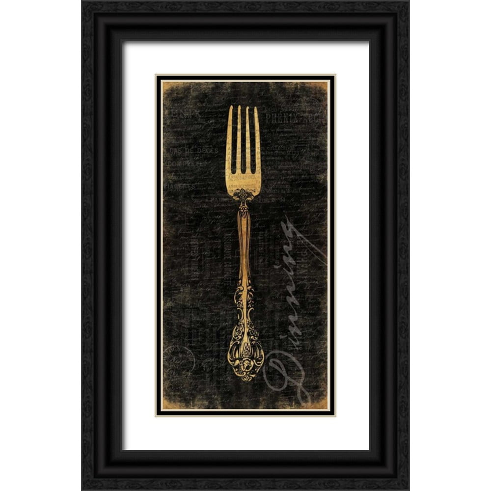 Grey Jace 11x18 Black Ornate Wood Framed with Double Matting Museum Art Print Titled - Dinning