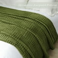 thumbnail image 3 of Whale Flotilla Fluffy Fleece Throw Blanket 50"x60" for Couch, Bed, Sofa, Fuzzy Soft Cozy Throw with Decorative Jacquard Pattern for All Season, Warm but Lightweight, Olive, 3 of 9