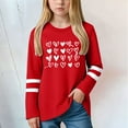 thumbnail image 3 of BOBOGOJP Kids Valentine Shirt Girls Valentines Day Shirts Cute Heart Grpahic Long Sleeve Tee Tops ( Red,2-3 Years), 3 of 4