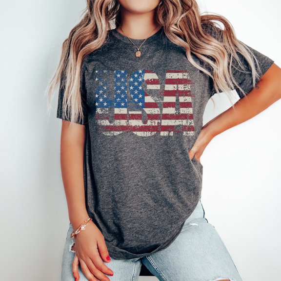 Vintage USA T Shirt USA Shirt Patriotic Shirt 4th of July Shirt Summer Shirt Gift for Her Gift for Him Soft Shirt USA T-shirt Gifts