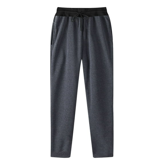 Aimik Hanes Mens Casual Joggers Pants with Pockets Cotton Jogging Sweatpants Hiking Pants Outdoor Drawstring Cargo Pants