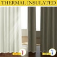 thumbnail image 3 of NICETOWN 100% Blackout Linen Curtains, Noise Reducing Energy Saving Drapes with Thermal Insulated White Liner Grommet Privacy Window Treatments for Bedroom, Beige, 52"x84", 2 Panels, 3 of 7