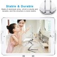 thumbnail image 4 of ShenMo 1 silver gray lazy kitchen tablet wall mount bracket, universal 2 in 1 kitchen wall mount foldable tablet bracket support adjustable lazy tablet phone bracket for kitchen desk top reading, 4 of 5