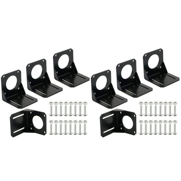 8 Piezas 57 Motor Paso Una Paso para Nema 23 Asiento Fijo, Soporte de Montaje de Acero para Motor Paso Una Paso Nema 23