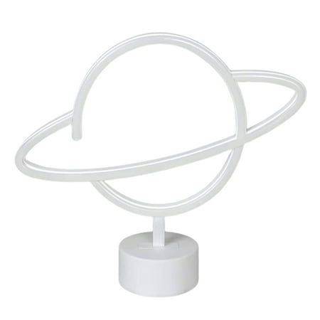 

CuiYou Decor Neon Lights Romantic Long Lasting ABS Planet LED Neon Lights for Indoor