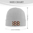 thumbnail image 3 of ZICANCN Mexican Skull Floral Gothic Knit Beanie Hat, Winter Cap Soft Warm Classic Hats for Men Women, Gray, 3 of 8