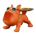 thumbnail image 4 of Bandeja de almacenamiento para perros, estatua, cuenco con estatuilla de perro, escultura de Animal de resina nórdica, bandeja de joyería para dulces Naranja BLESIY Estatua de resina, 4 of 8
