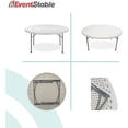 thumbnail image 4 of EventStable TitanPRO Plastic Folding Table - 72'' Round - 5-Pack, 4 of 7
