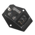 thumbnail image 4 of Adaptador de enchufe de montaje en panel 10a 250v 3 Pin Iec320 C14 con interruptor basculante y fusible, 11 Feliz Sencillez, 4 of 5