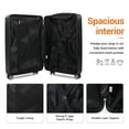 thumbnail image 4 of Tripcomp 3 Piece Carry-on Luggage Sets, Hardside Suitcase with Spinner Wheels,Travel Backpack and a Packing Cube (Black), 4 of 13