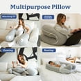 thumbnail image 4 of Almohada corporal Plufl Hugl refrescante en U, gris, 4 of 9