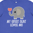 thumbnail image 4 of Inktastic Great Aunt Loves Me Elephant Youth T-Shirt, 4 of 5