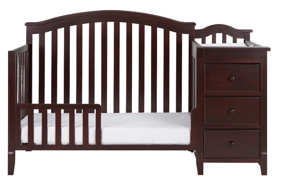 AFG Baby Furniture Kali II 4-in-1 Convertible Crib & Changer, Espresso