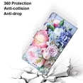 thumbnail image 7 of For Moto E6 Plus Case, Mantto PU Leather Phone Case With Hand Rope Strap Cute Painted Flip Card Wallet Credit Slots Magnetic Pattern Kickstand Cover For Motolora Moto E6 Plus, Bouquet, 7 of 7