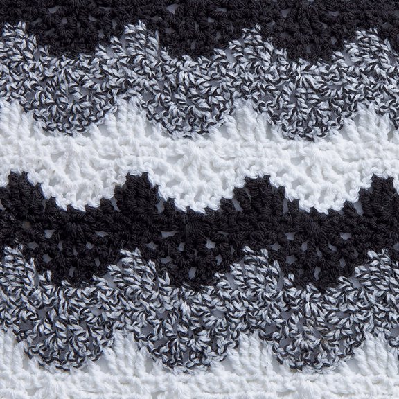Mary Maxim Serenity Lace Throw - Black