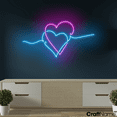 thumbnail image 2 of Craftnamesign Heart Line Art Neon Light Sign For Wedding Party Bedroom Wall Decor, 2 of 5