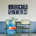 thumbnail image 2 of Science Technology Engineering Mathematics Artwork Design with Light Bulb, Pi and Laboratory Formula for School Classroom Vinyl Wall Decal - STEM Banner Art with Creative Abstract Art Look for Class W, 2 of 5