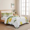 thumbnail image 5 of Full Quilt Set 78''x90'', Lemon Eucalyptus Lightweight Bedspread Coverlet Set with 2 Pillow Shams, Farm Flower Fruit Country Boho Summer Breathable All Season Quilt Bedding for Bedroom/Guest Room, 5 of 9