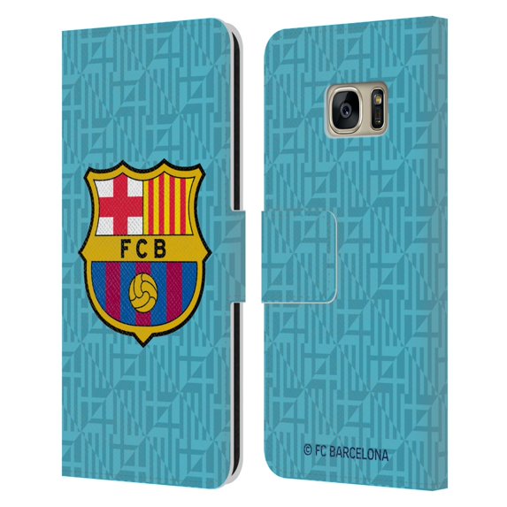 Head Case Designs Officially Licensed FC Barcelona 2019/20 Crest Kit Third Leather Book Wallet Case Cover Compatible with Samsung Galaxy S7