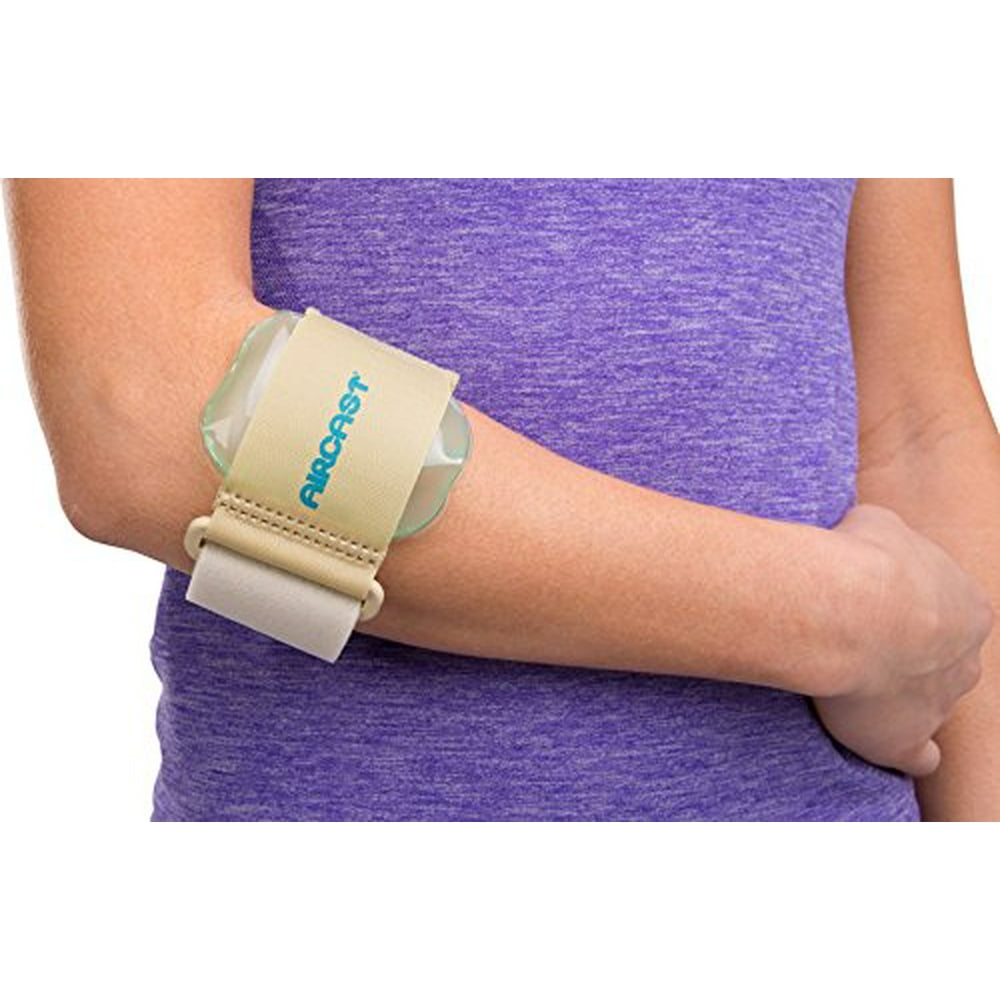 Aircast Pneumatic Armband Tennis/Golfers Elbow Support Strap, Beige