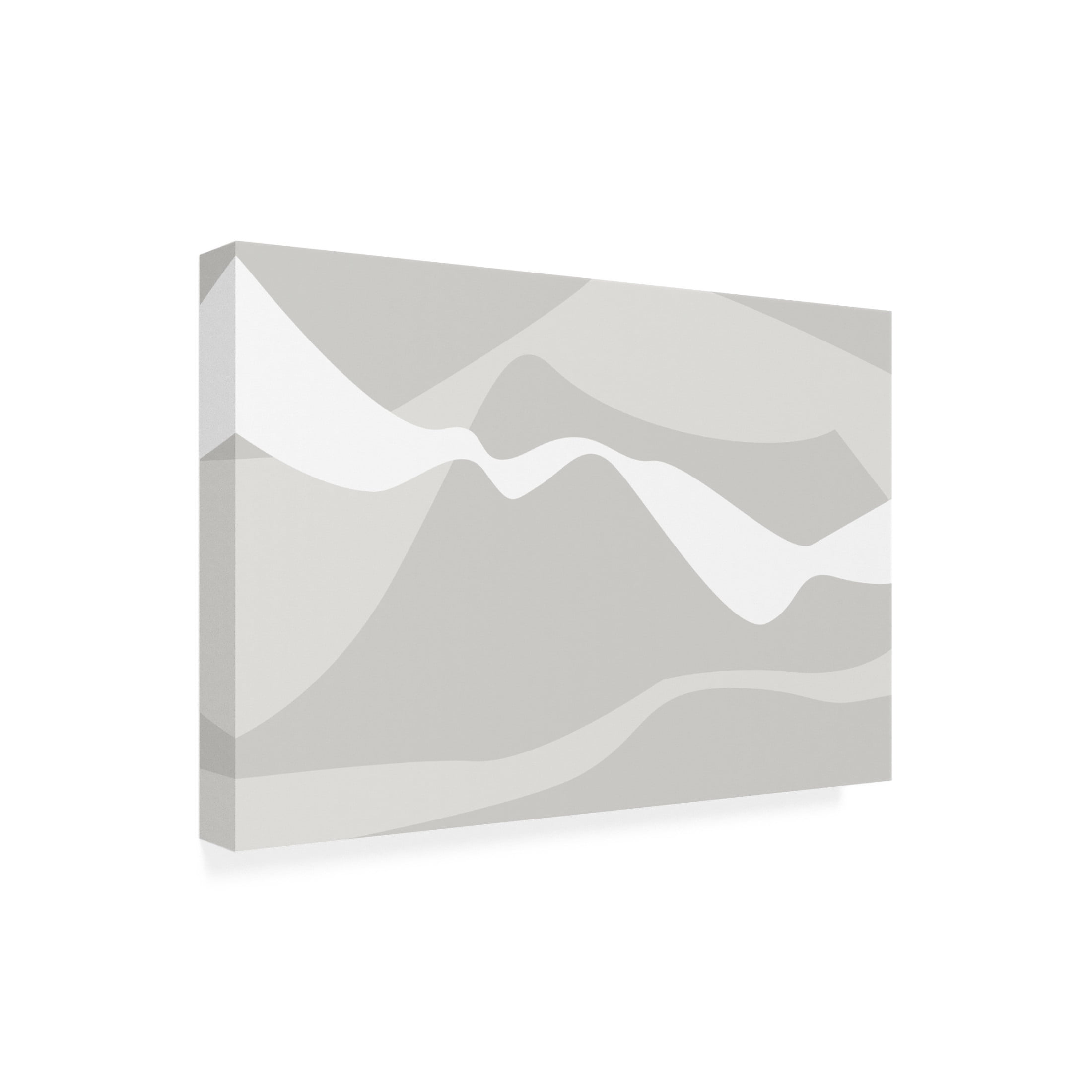 Trademark Fine Art Pictufy Studio II Mountain Waves Warm Gray Canvas Wall Art