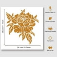 thumbnail image 3 of Flower Painting Stencil 11.81x11.81 Inch Reusable Craft Stencils Hollow Out Drawing Painting Template for Painting on Wood Fabric Paper Walls Canvas Furniture, 3 of 9