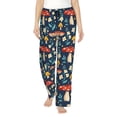 thumbnail image 2 of Kdxio Women's Comfy Stretch Colorful MushroomsPrint Drawstring Pajama Pants-X-Large, 2 of 9