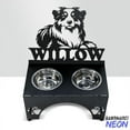 thumbnail image 2 of Handmadetneonsign Australian Shepherd Metal Dog Bowl Holder, Dog Food Bowl Stand 96319, 2 of 5