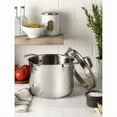 thumbnail image 2 of 6qt Stock Pot with Lid,  Stainless Steel Cookware: Soup & Pasta Pot, Tempered Glass Lid, Dishwasher-Safe, 2 of 4