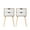 Natural Wood+White, variant on JAXPETY Nightstand Set of 2, 2 Drawers Bedside Tables, Sturdy End Table for Bedroom Living Room