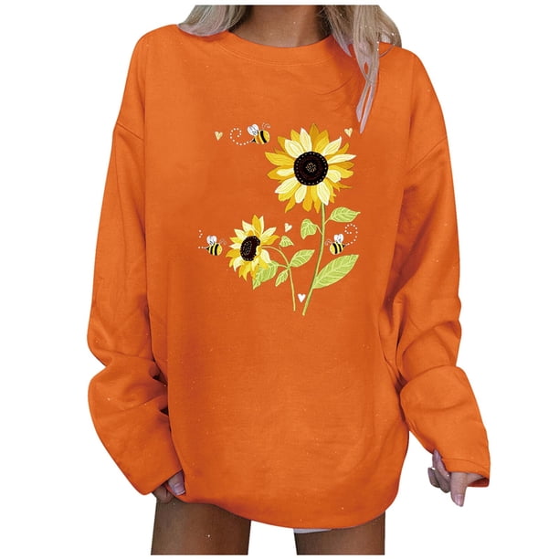 Blusa de manga larga con cuello redondo y estampado informal para mujer a la moda Pompotops gfhjh2637