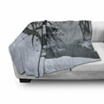 thumbnail image 3 of Winter Soft Flannel Fleece Blanket, Snow Season Photography Small Wooden Bridge over Very Cold River at Early Morning, Cozy Plush for Indoor and Outdoor Use, 70" x 90", White Brown, by Ambesonne, 3 of 6