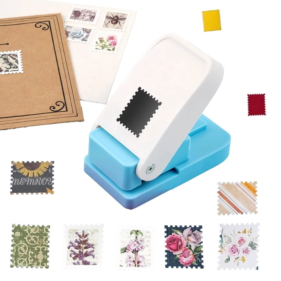1 x0.8 Inch Postage Stamp Hole Punch, Paper Craft Embosser for Scrapbooking