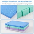 thumbnail image 5 of Stcellnmex Purple Plastic A4 Paper Storage Box Portable Document Organizer 2 Pack, 5 of 10