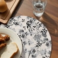 thumbnail image 4 of Round Placemats Black Rose 15 inch Set of 6 Table Mats for Dining Table Watercolor Floral Vintage Heat Resistant Non-Slip Kitchen & Home Decorative Place Mat Set, 4 of 8