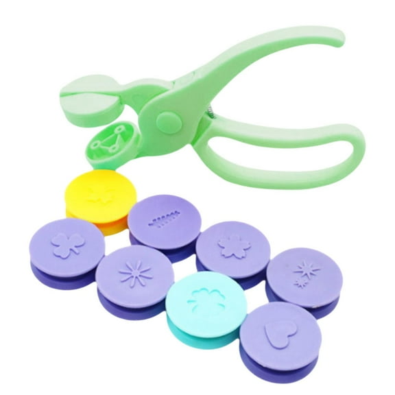 Sharprepublic Craft Embossing Tool Funny Handheld Paper Embosser for Kindergarten Holidays 9PCS