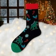 thumbnail image 2 of Arlun 1 Pair Funny Christmas Socks for Women Xmas Holiday Santa Pattern Mid-Calf Socks 2025 Novelty Soft Non Medium Tube Socks Army Green One Size, 2 of 3