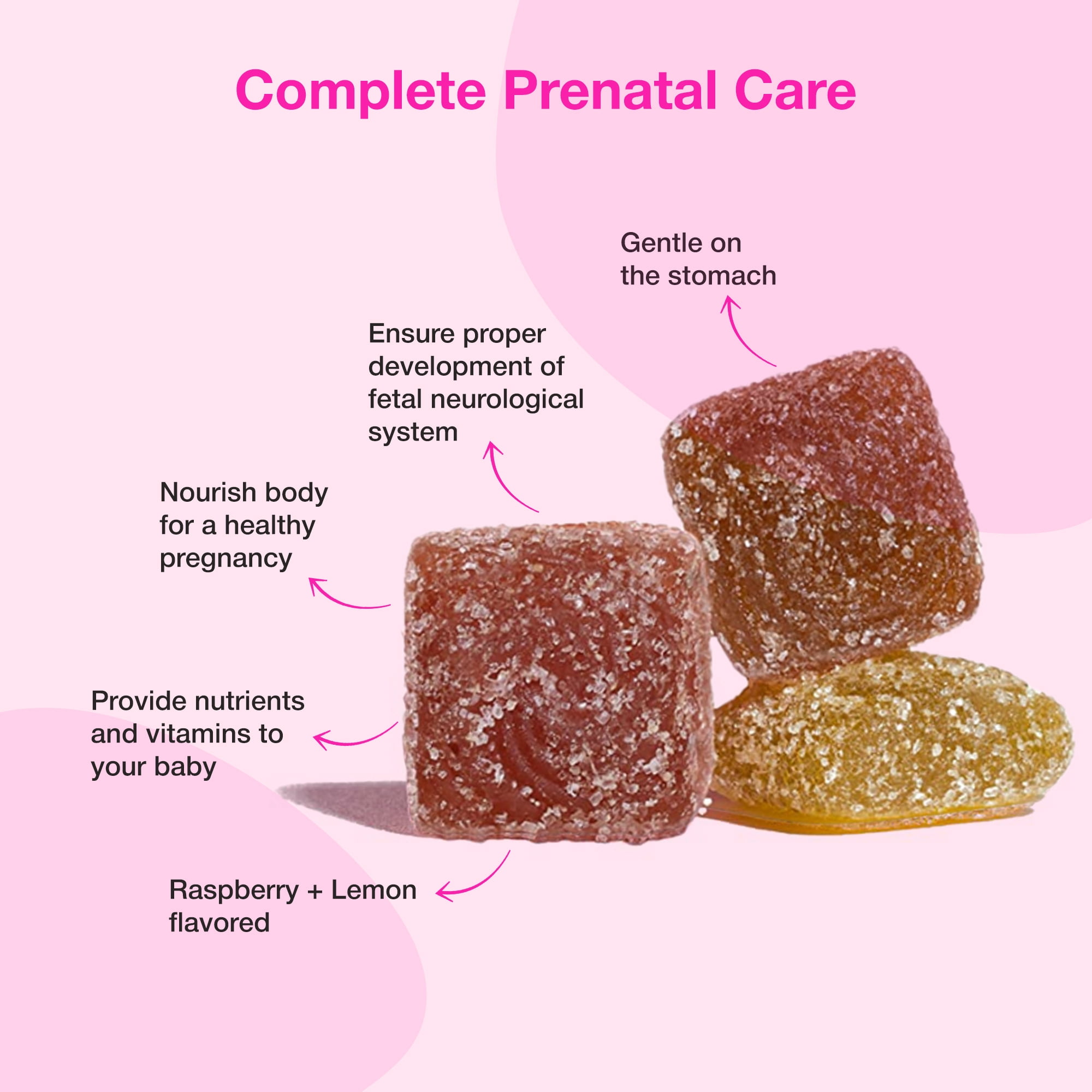 Baby Blues Prenatal Vitamins for Women, Prenatal Gummies with DHA and Folic Acid for Pregnancy, 60 Count