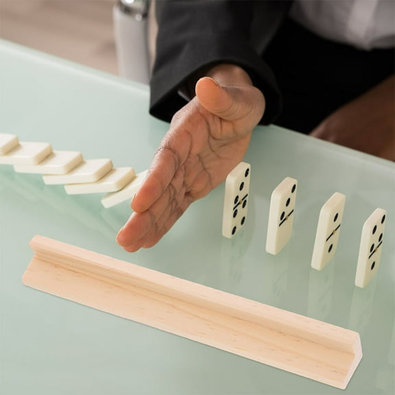 WORGEOUS 20pcs Wooden Domino Racks For Mexican Train And Board Games Diy Wooden Domino Holders And Card Holder Stand For Playing Game Organizer And Accessories